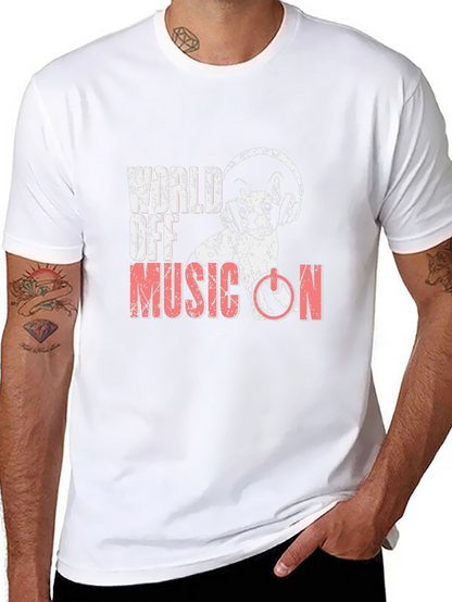 World Off Music On T-Shirt