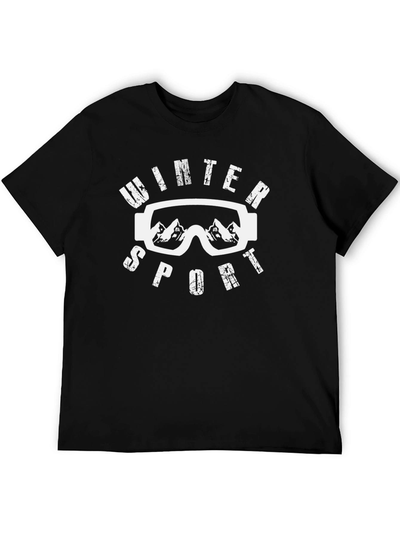 Winter Sport Graphic Tee - Stylish Black T-Shirt