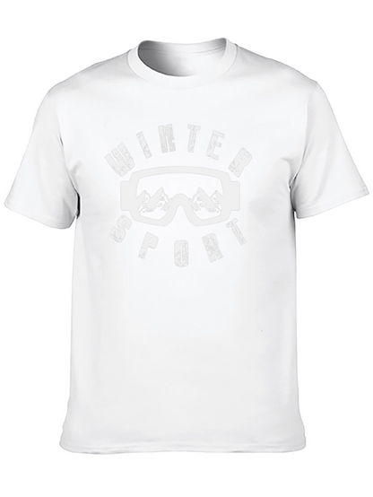 Winter Sport Graphic Tee - Stylish Black T-Shirt