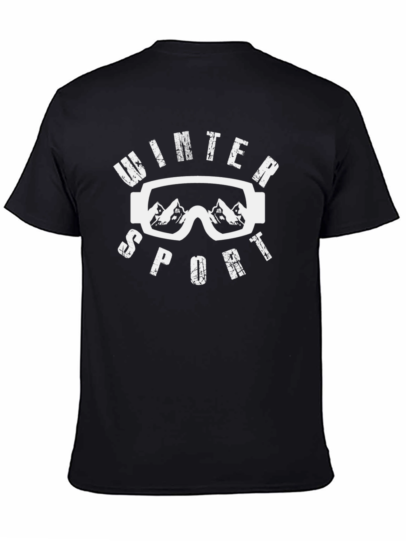 Winter Sport Graphic Tee - Stylish Black T-Shirt