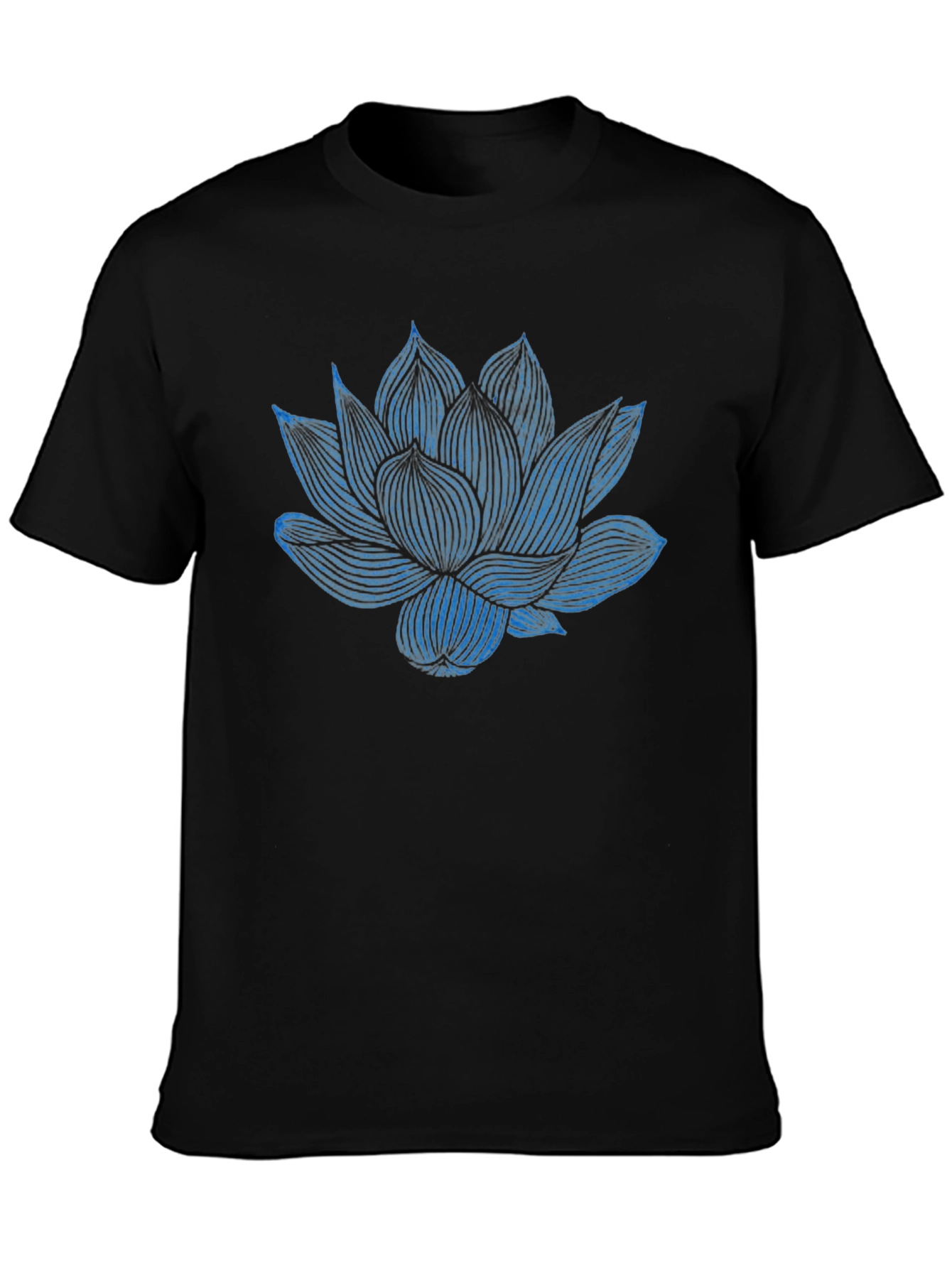 Lotus Flower Graphic Tee - Black