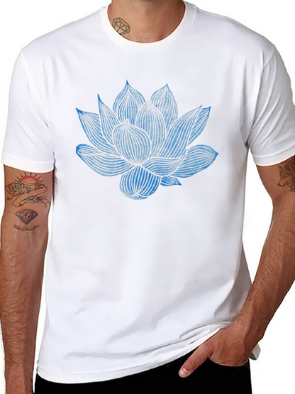 Lotus Flower Graphic Tee - Black