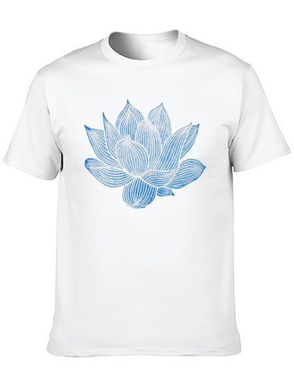 Lotus Flower Graphic Tee - Black