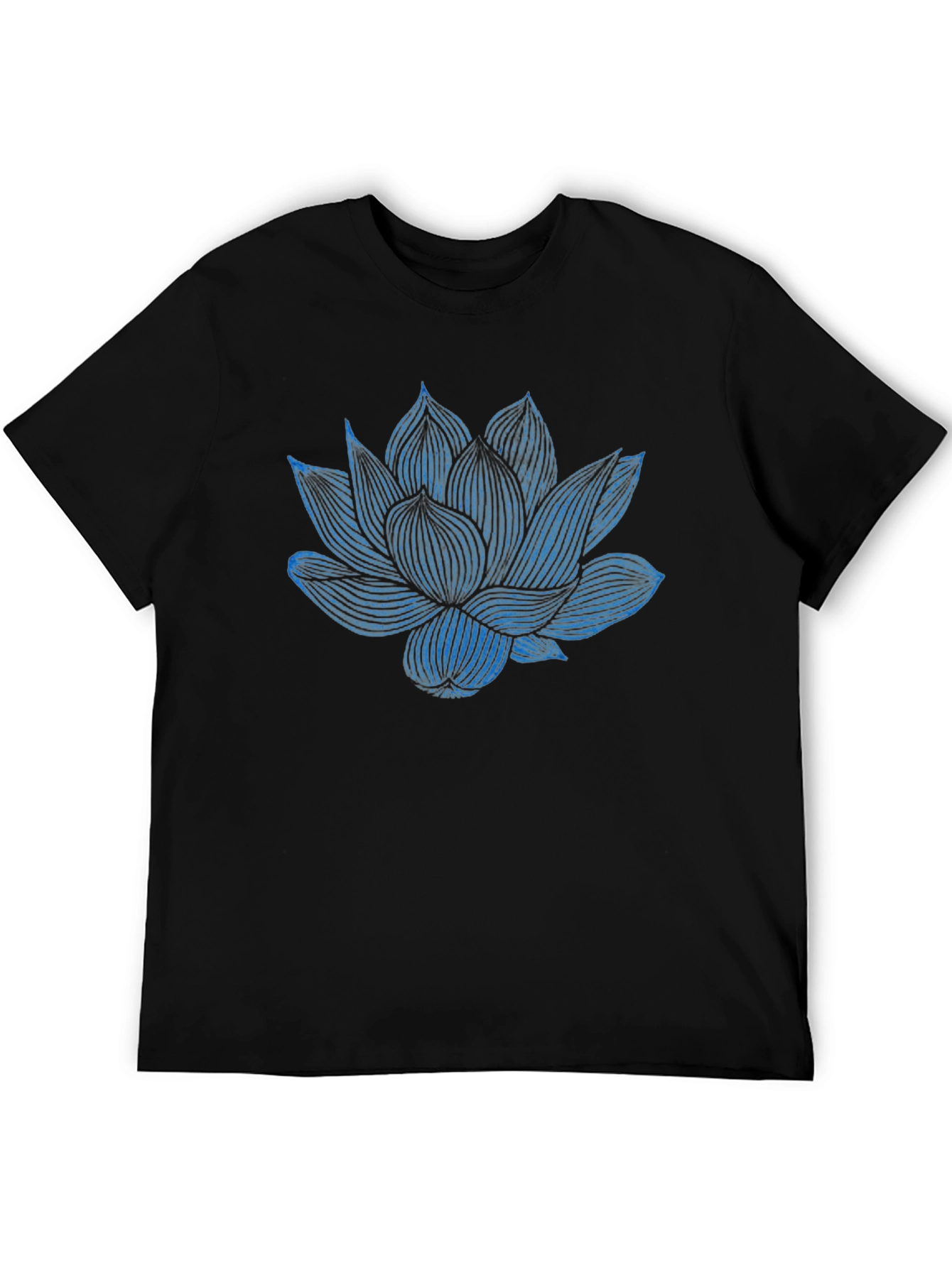 Lotus Flower Graphic Tee - Black
