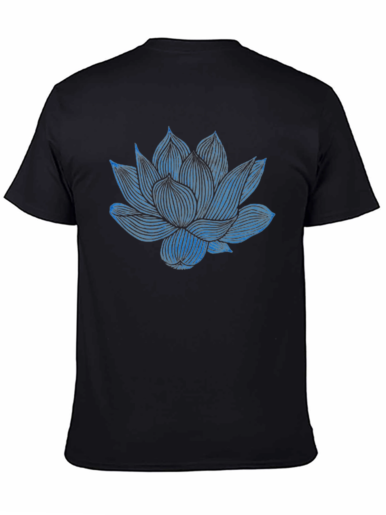 Lotus Flower Graphic Tee - Black