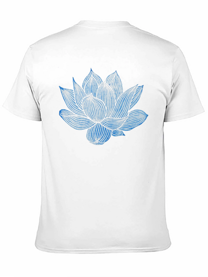 Lotus Flower Graphic Tee - Black