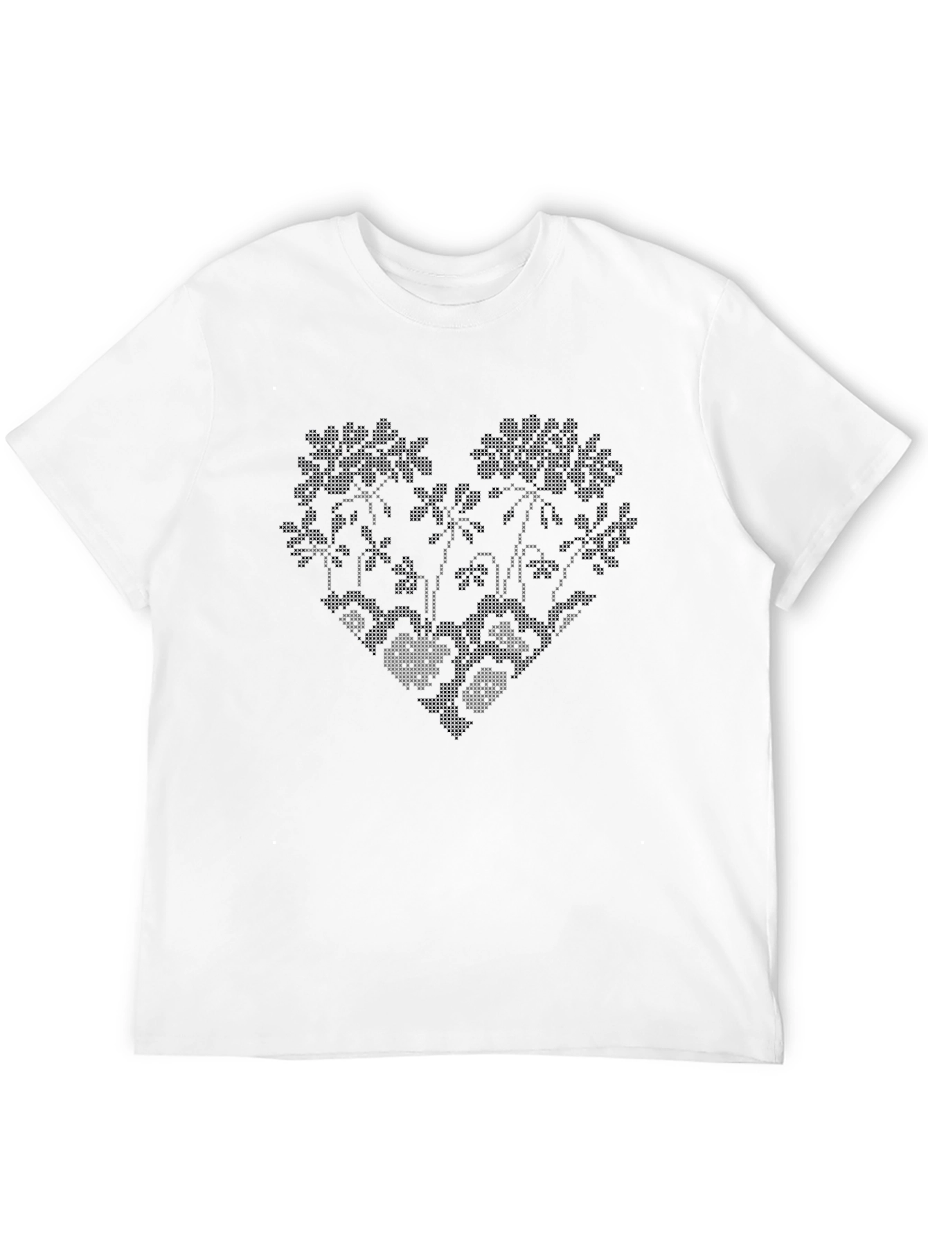 Tropical Heart Black T-Shirt