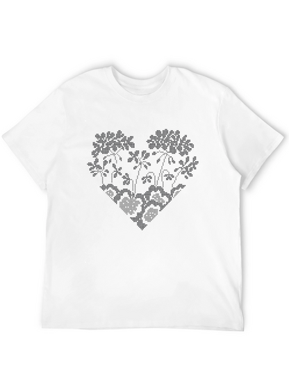Tropical Heart Black T-Shirt