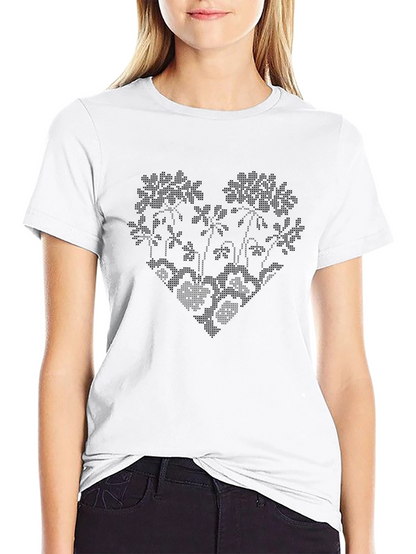 Tropical Heart Black T-Shirt