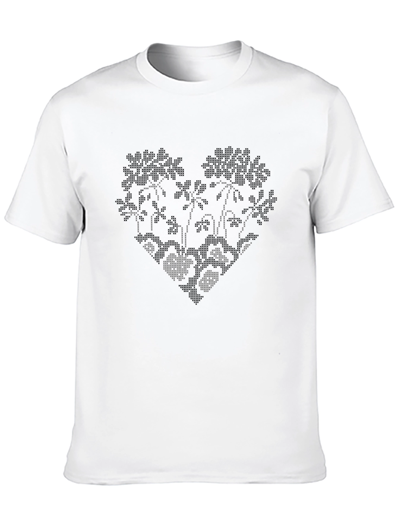 Tropical Heart Black T-Shirt