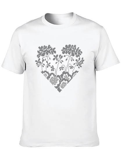 Tropical Heart Black T-Shirt