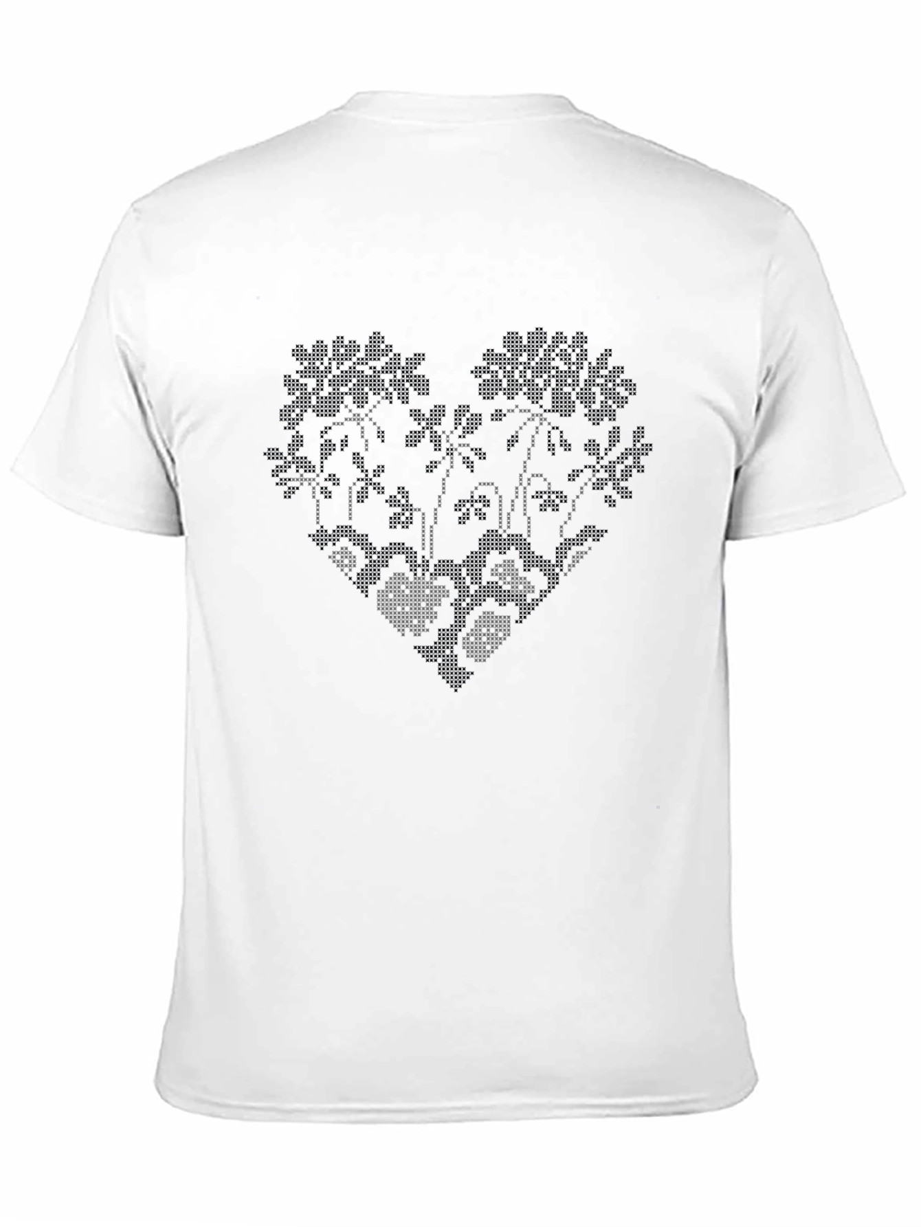 Tropical Heart Black T-Shirt