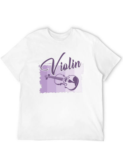 Violin Graphic Black T-Shirt