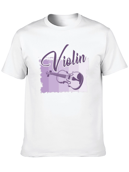 Violin Graphic Black T-Shirt
