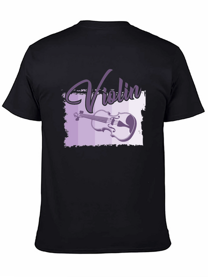 Violin Graphic Black T-Shirt