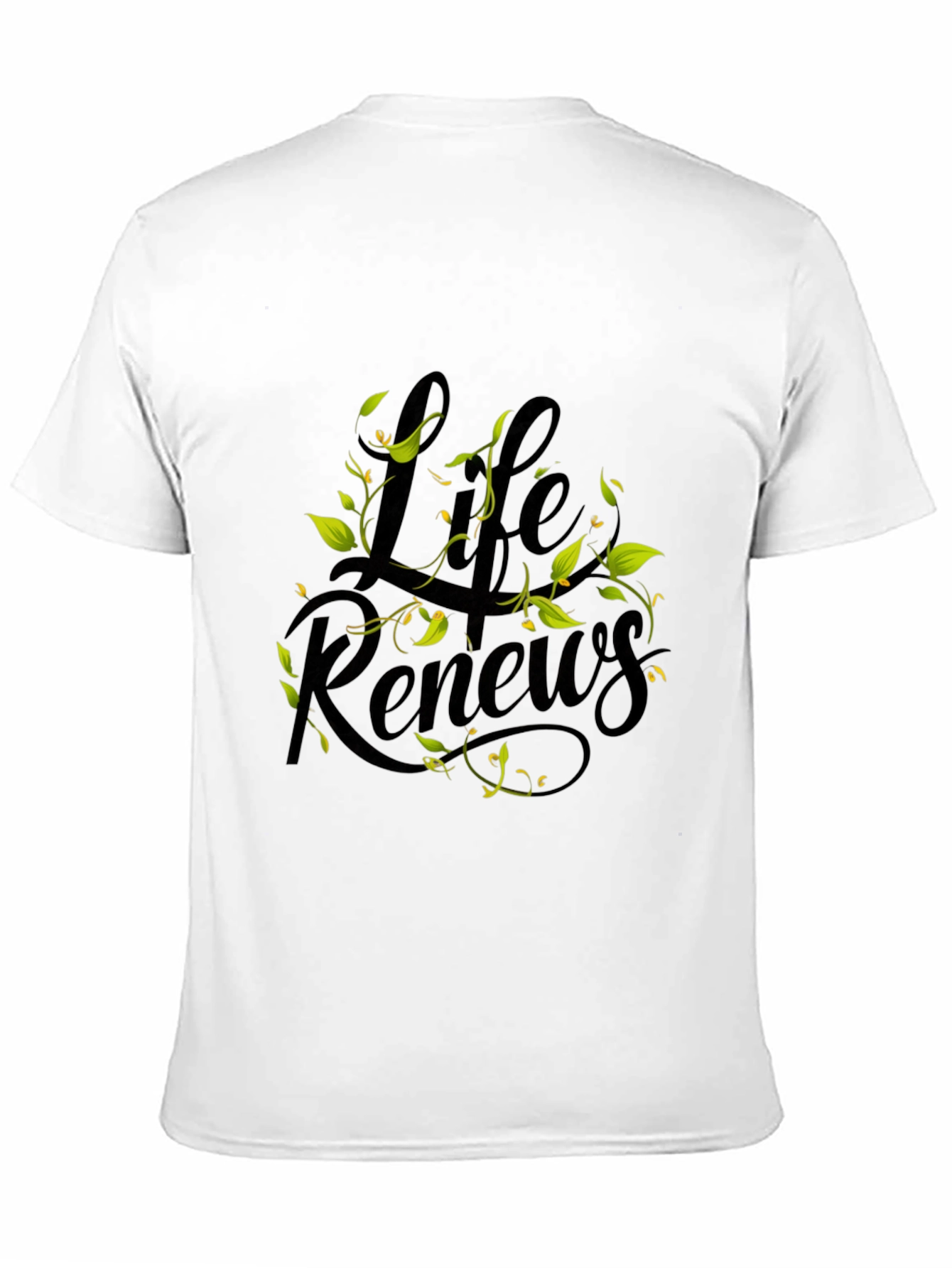 Life Renews Graphic Print Black T-Shirt