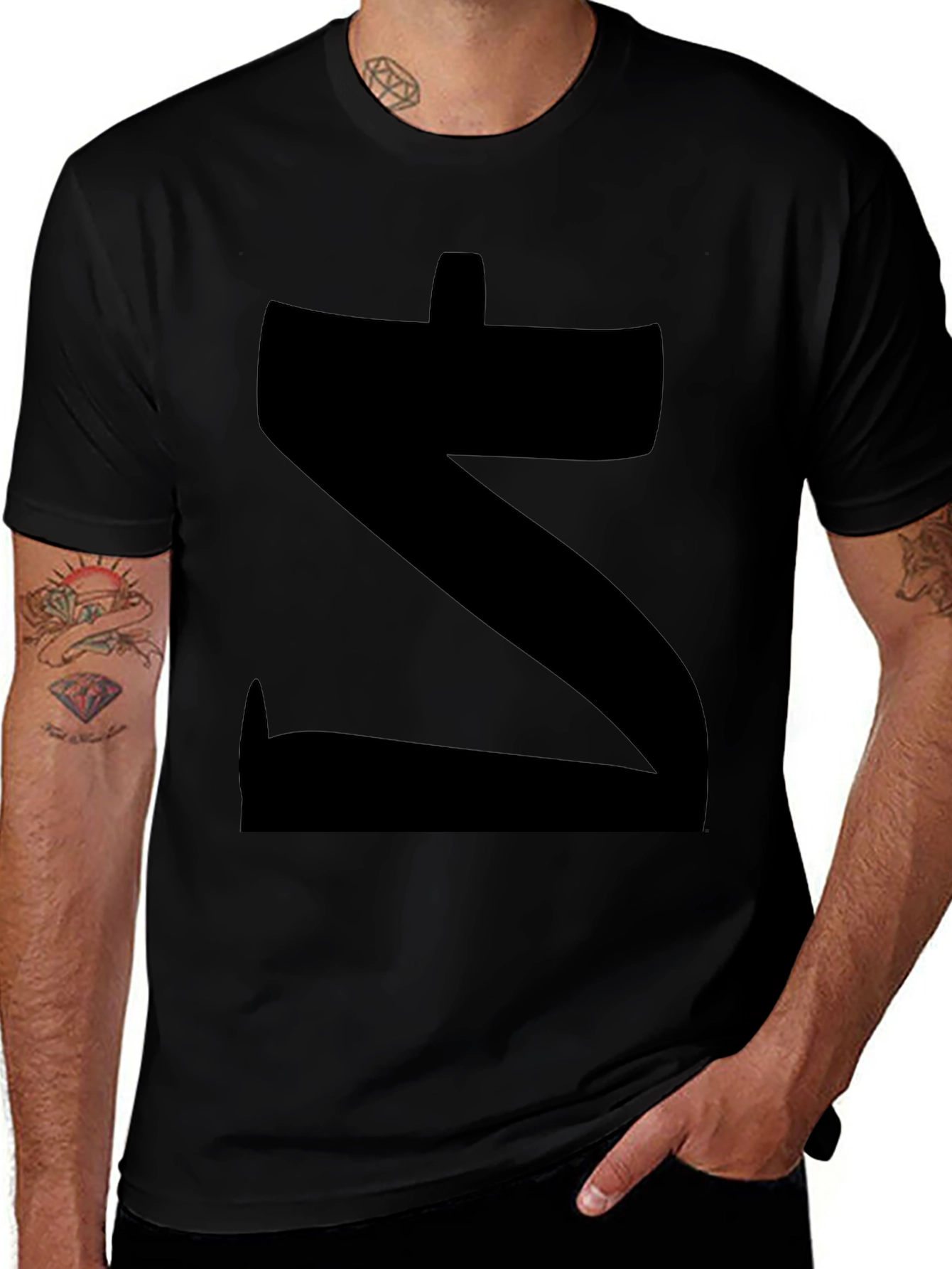 Bold Z Graphic Black T-Shirt