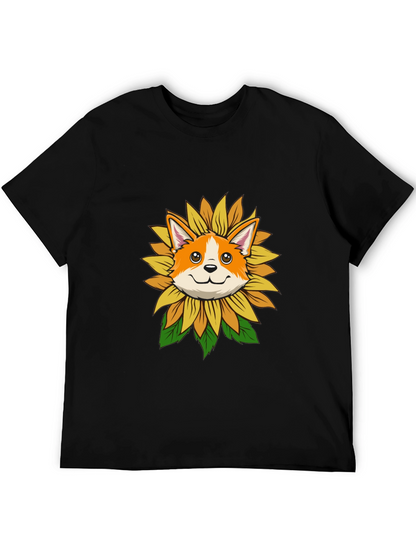 Sunflower Corgi Graphic Tee