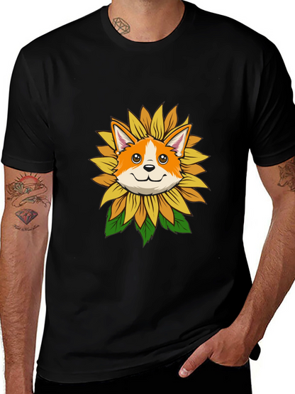 Sunflower Corgi Graphic Tee