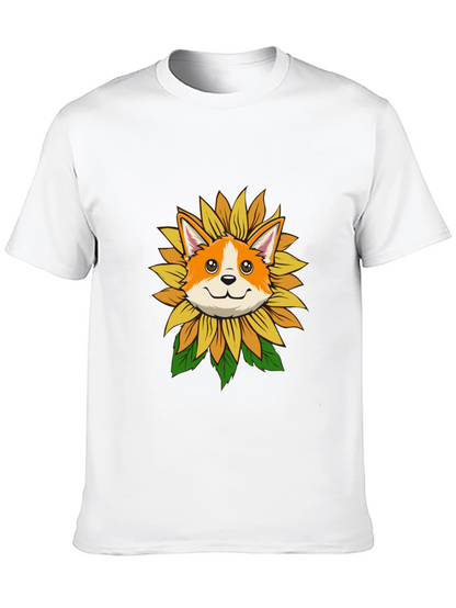 Sunflower Corgi Graphic Tee