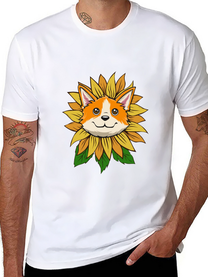 Sunflower Corgi Graphic Tee