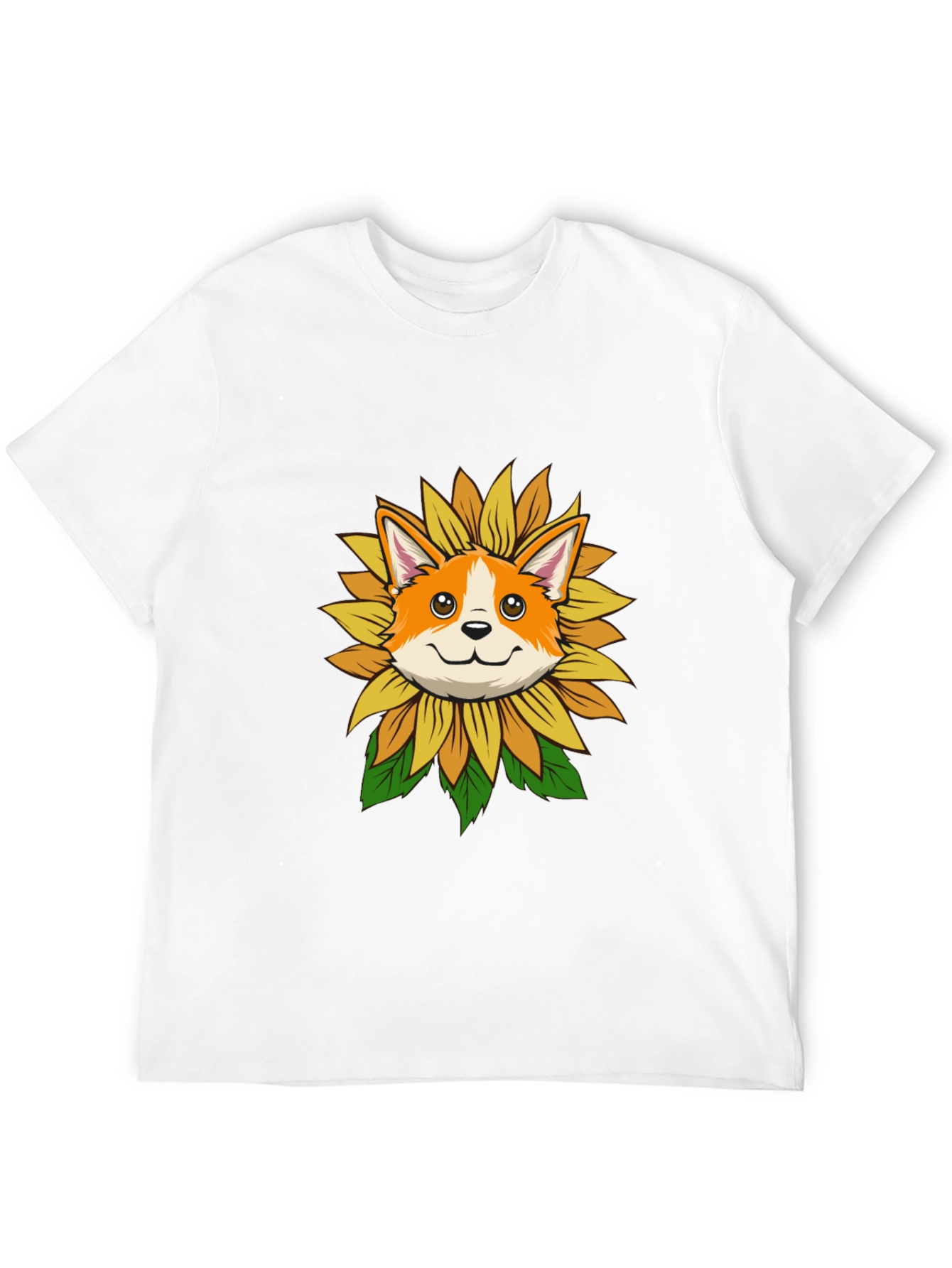 Sunflower Corgi Graphic Tee