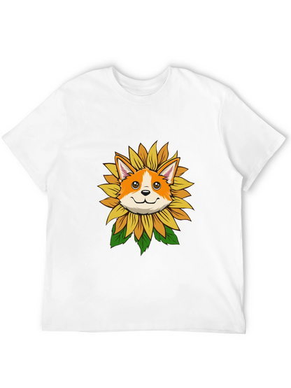 Sunflower Corgi Graphic Tee