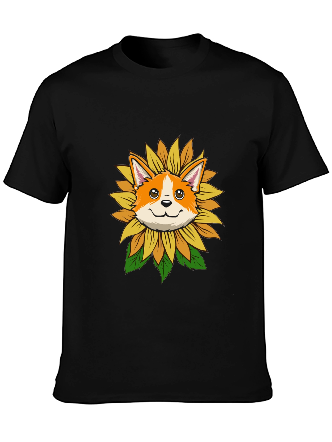 Sunflower Corgi Graphic Tee