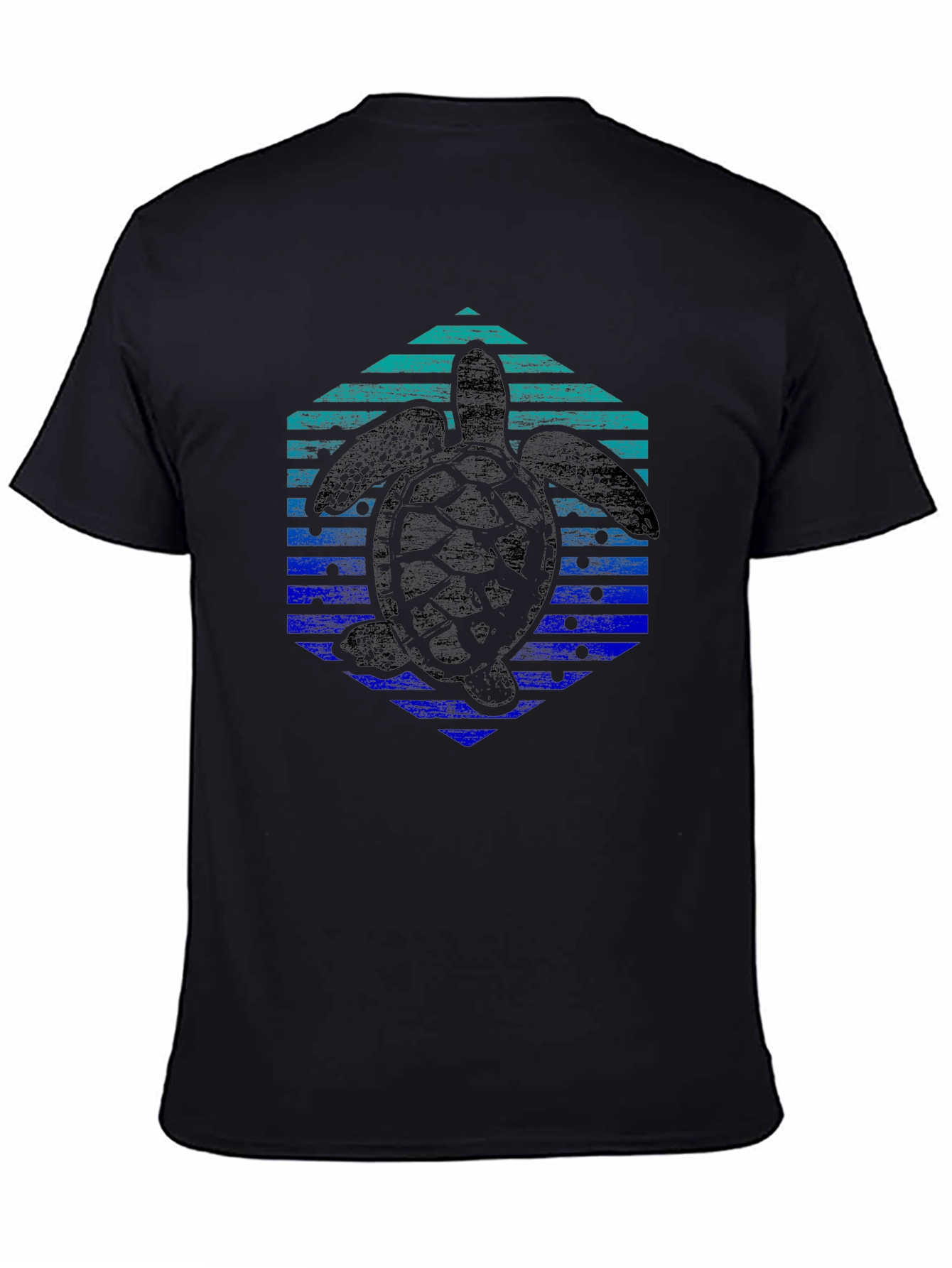 Turtle Hexagon Graphic Tee - Trendy Black Shirt