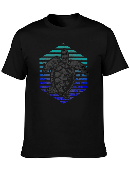 Turtle Hexagon Graphic Tee - Trendy Black Shirt