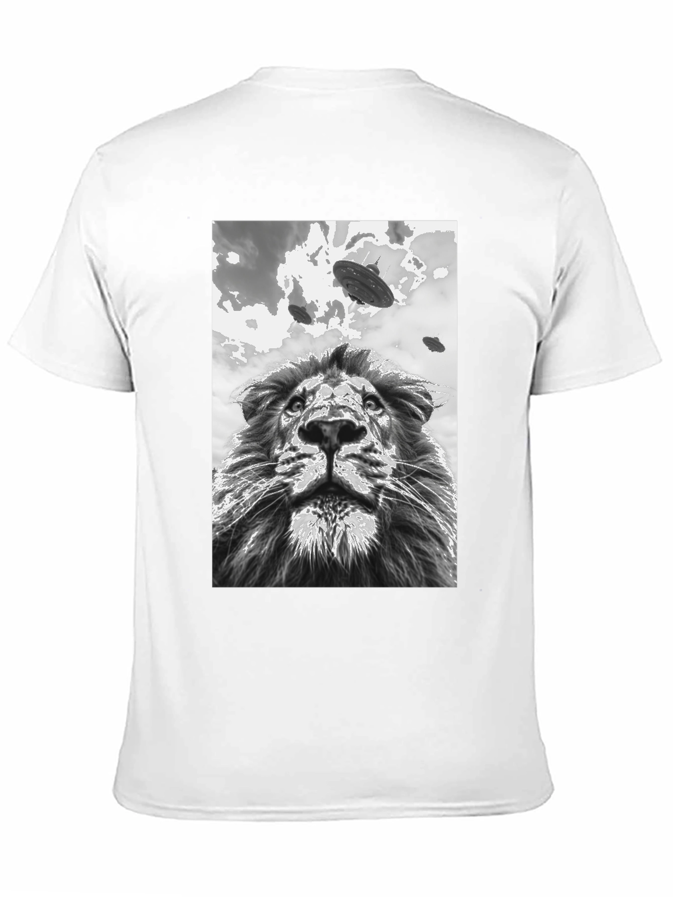 Lion UFO T-Shirt - Black Graphic Tee