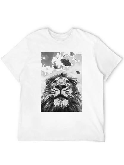 Lion UFO T-Shirt - Black Graphic Tee