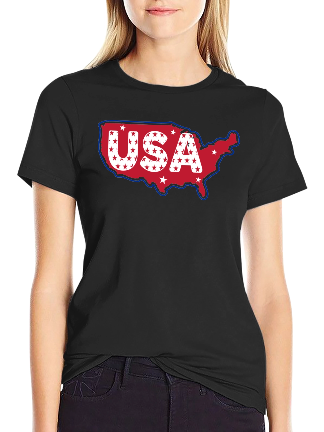 USA Map T-Shirt Patriotic American Pride