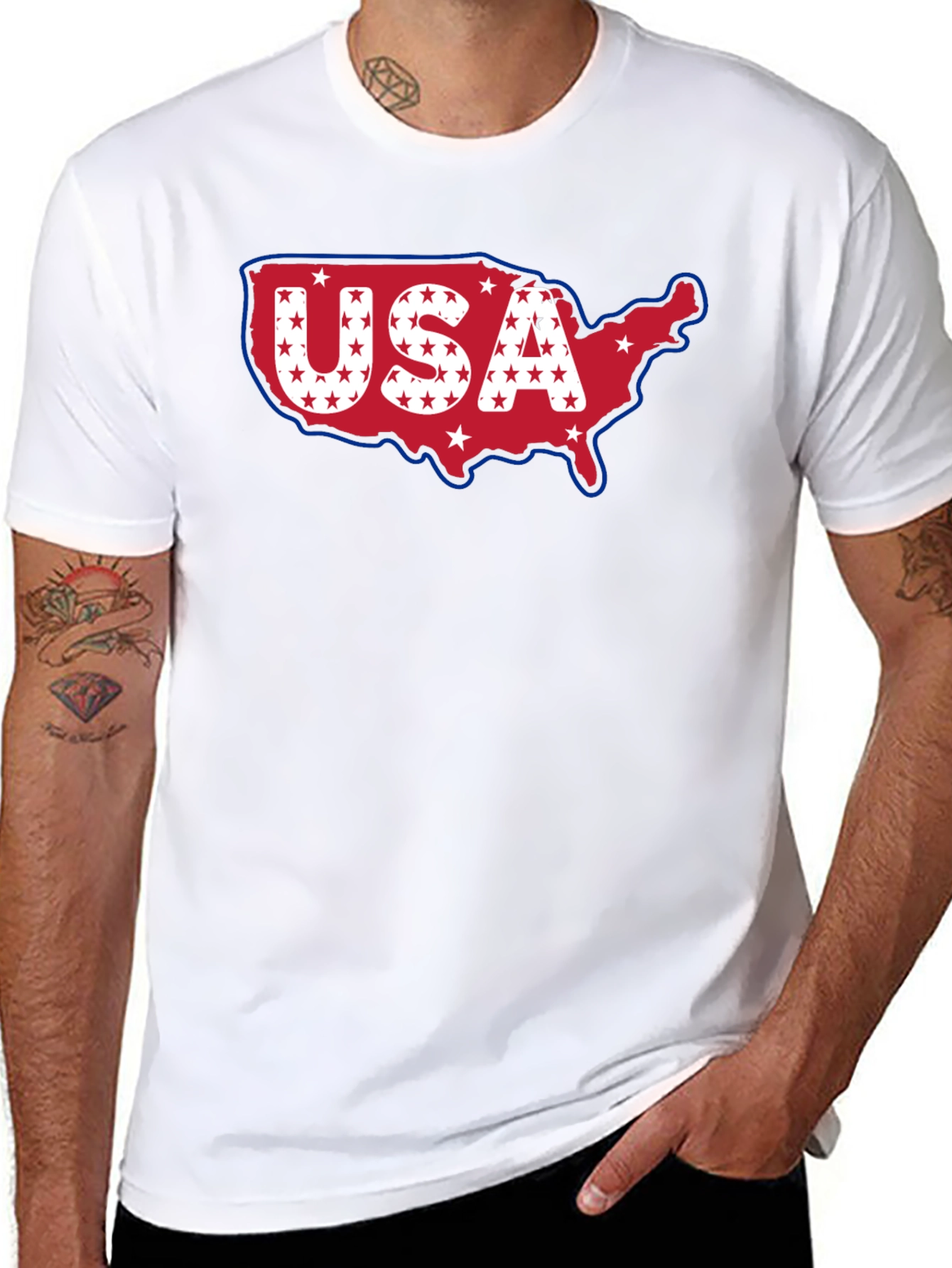 USA Map T-Shirt Patriotic American Pride