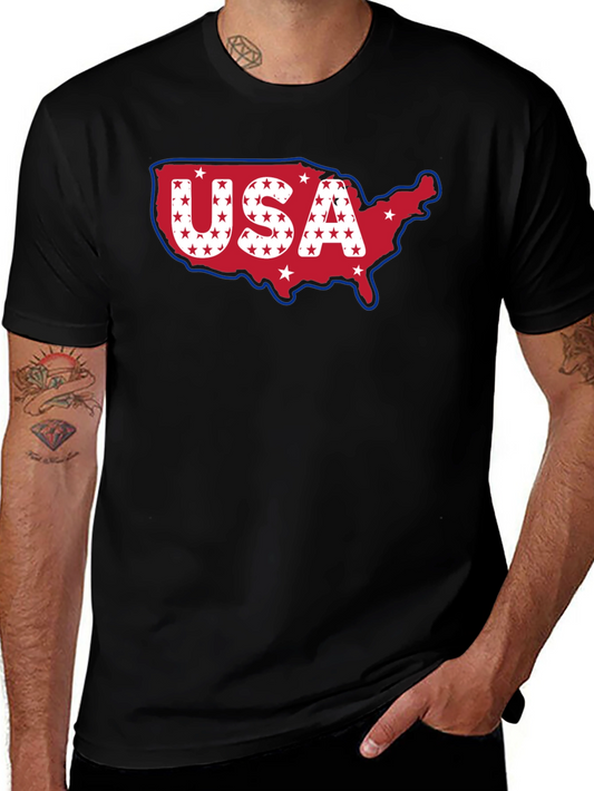 USA Map T-Shirt Patriotic American Pride
