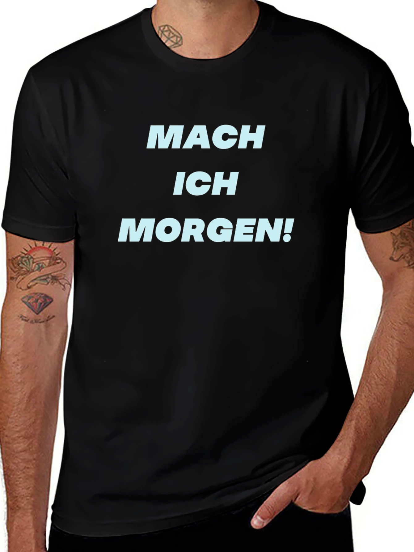Mach Ich Morgen! Black T-Shirt - Procrastination Tee