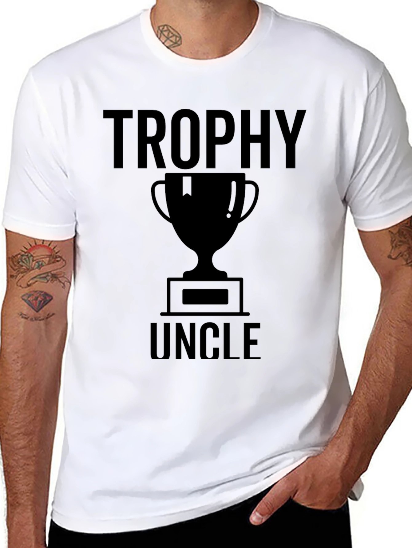Trophy Uncle Graphic Tee - Funny Unisex T-Shirt