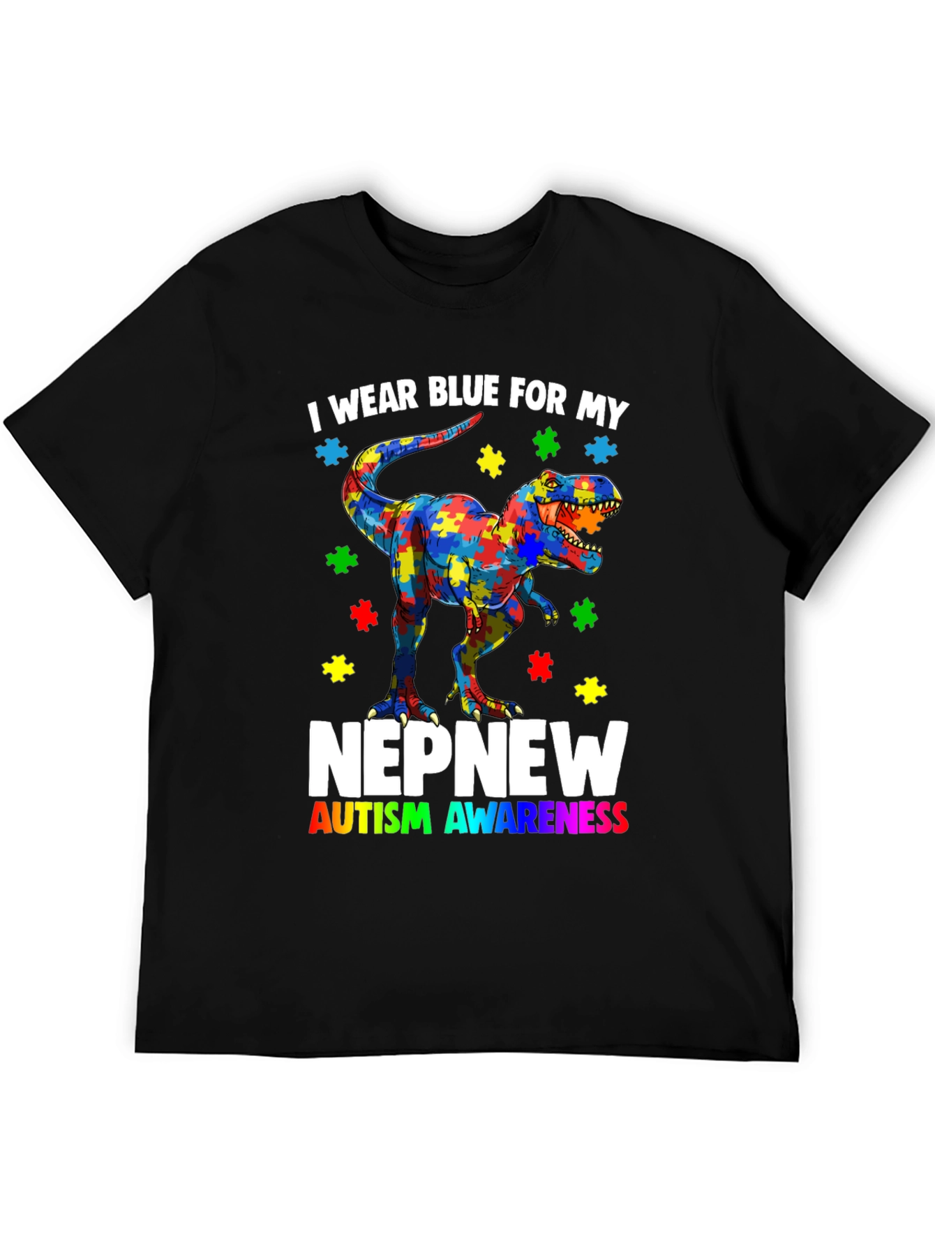 Autism Awareness Dinosaur T-Shirt Nephew Support Tee