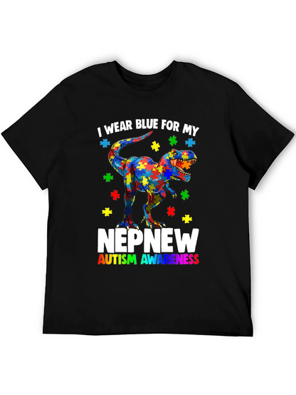 Autism Awareness Dinosaur T-Shirt Nephew Support Tee