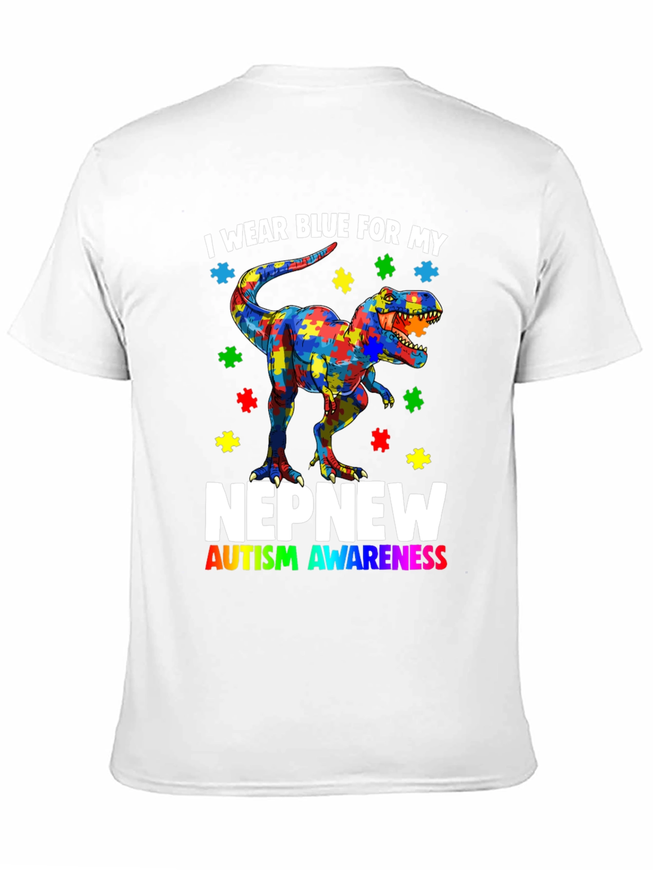 Autism Awareness Dinosaur T-Shirt Nephew Support Tee