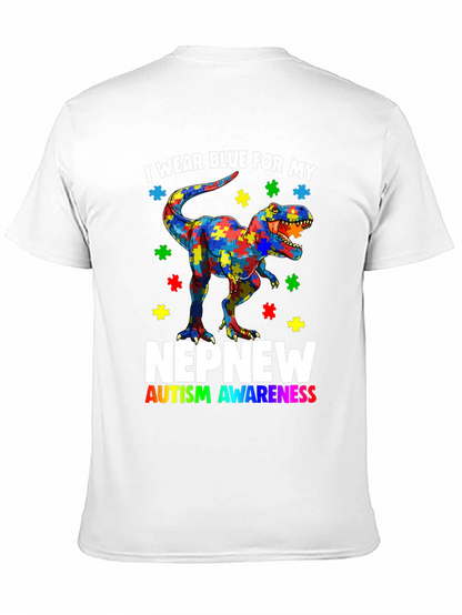 Autism Awareness Dinosaur T-Shirt Nephew Support Tee