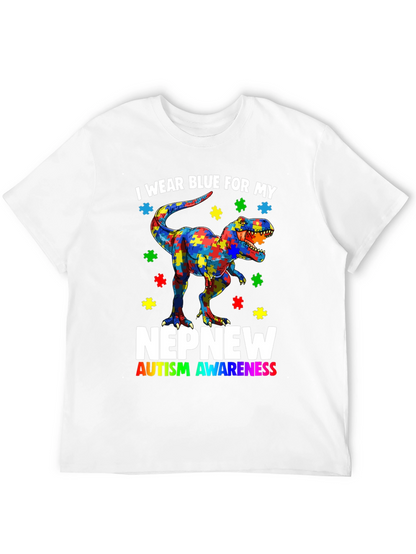 Autism Awareness Dinosaur T-Shirt Nephew Support Tee