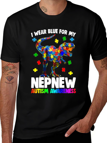 Autism Awareness Dinosaur T-Shirt Nephew Support Tee