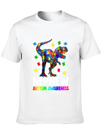 Autism Awareness Dinosaur T-Shirt Nephew Support Tee