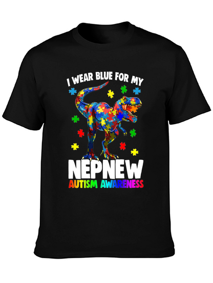 Autism Awareness Dinosaur T-Shirt Nephew Support Tee