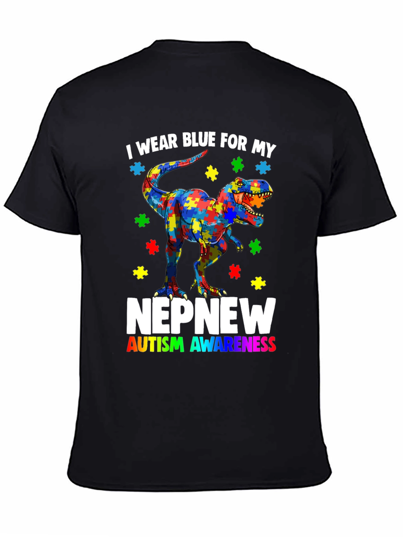 Autism Awareness Dinosaur T-Shirt Nephew Support Tee
