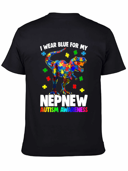 Autism Awareness Dinosaur T-Shirt Nephew Support Tee