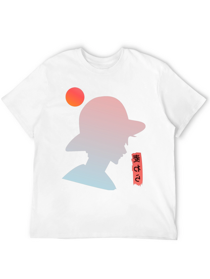 Anime Silhouette Graphic T-Shirt - Trendy Black Tee