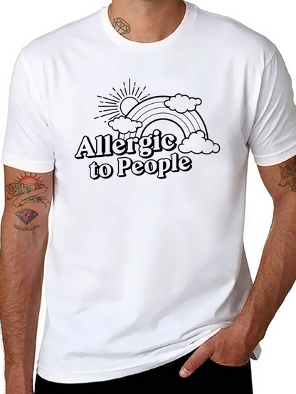 Allergic to People Black Graphic Tee