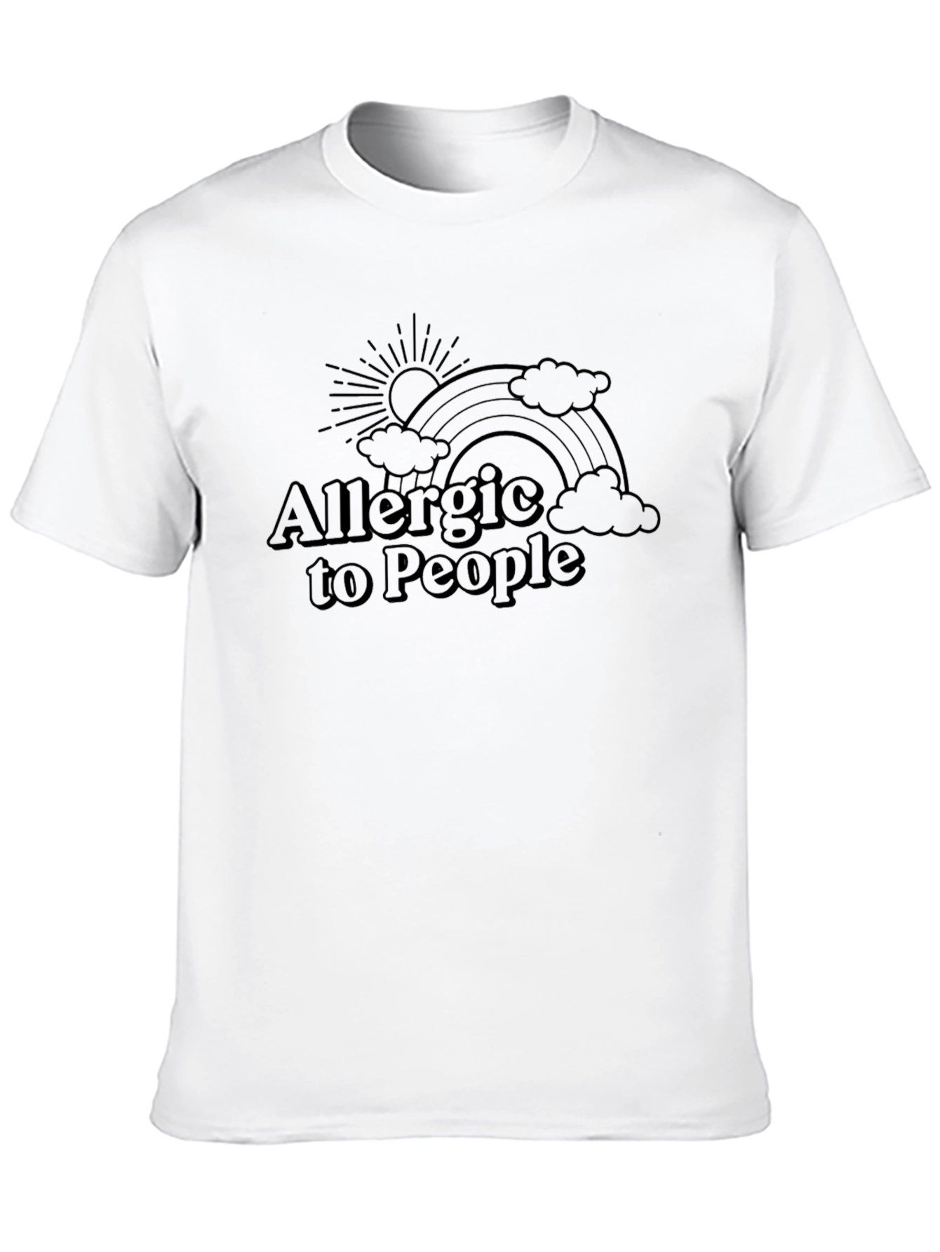 Allergic to People Black Graphic Tee